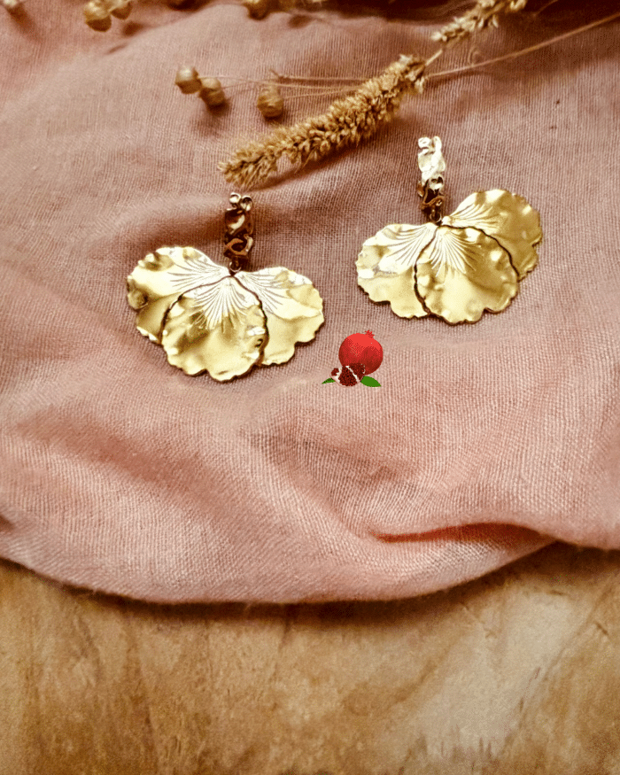 Boucles d'oreilles fleuries en acier inoxydable