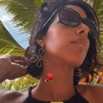 Boucle d'oreilles en forme de grosse fleur XXL