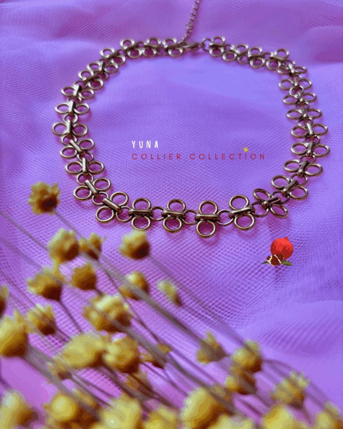 Collier ras de cou choker joliment travaillé en acier inoxydable