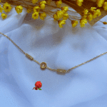 Chaine en acier inoxydable avec 3 détails en zirconium 