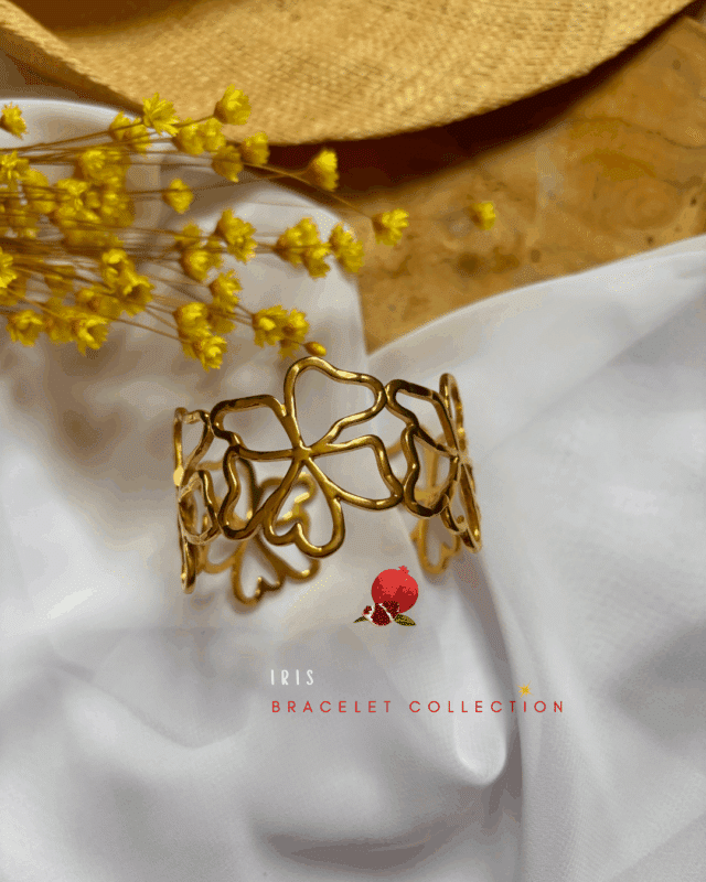 Jonc épais avec détails en forme de fleur