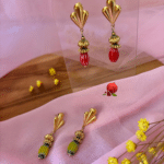 Boucle d'oreille en acier inoxydable Avec pampilles colorées