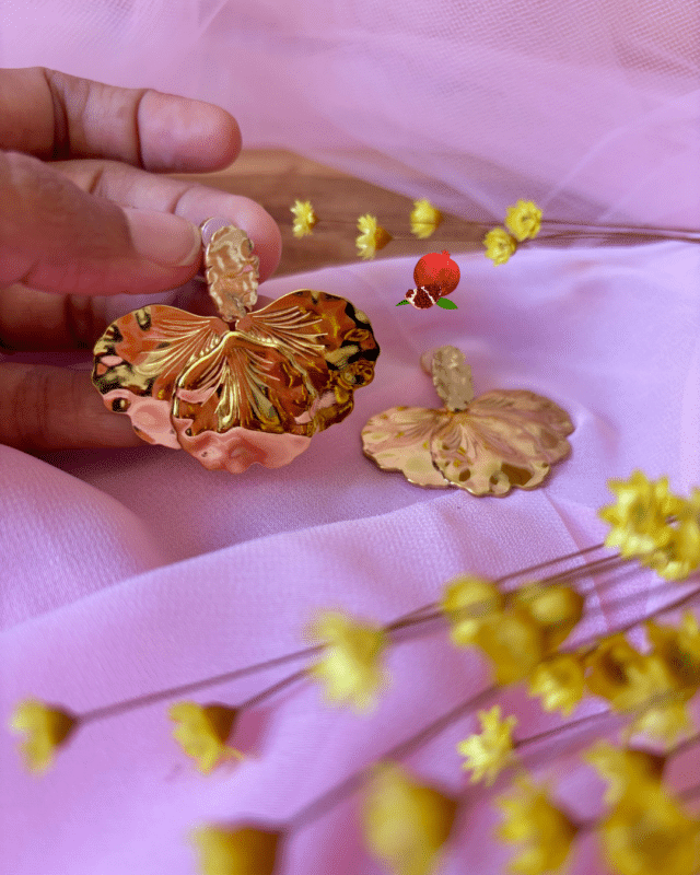 Boucles d'oreilles fleuries en acier inoxydable