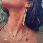 Collier travaillé en forme de petites vagues En acier inoxydable