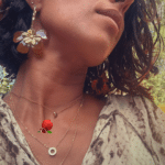 Collier double rang composé de 2 petits ornements ronds  Acier inoxydable et zirconium