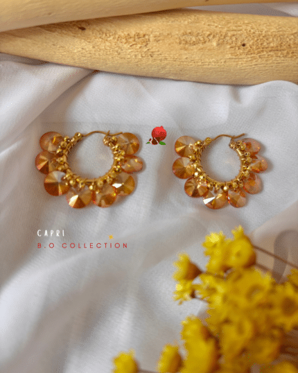 Petite créole tissée à la main Créole en acier inoxydable Longueur : 3 cm /Diamètre 3,5 cm Poids : 4 grs